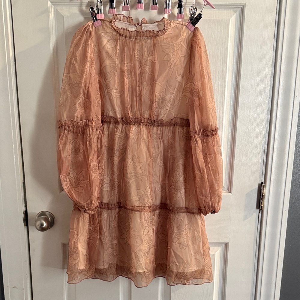 SHEIN Peach Floral Dress
